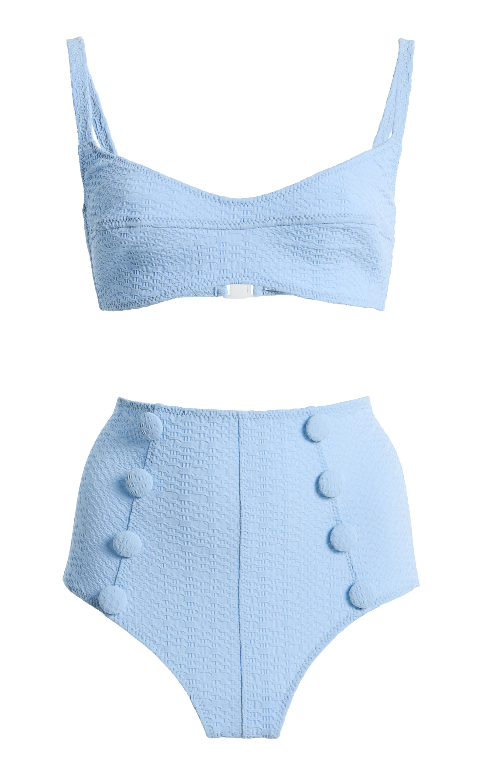 Seersucker Balconette High-Waist Bikini