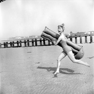 Holiday fun in the sun at Minnis Bay near Margate, Kent in 1960.