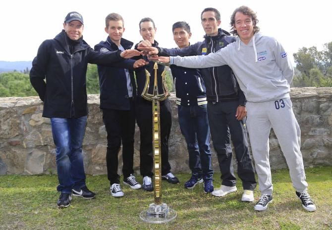 Cadel Evans, Michal Kwiatkowski, Richie Porte, Nairo Quintana, Alberto Contador and Rigoberto Uran are all vying for the Sea Master Trophy at Tirreno-Adriatico.