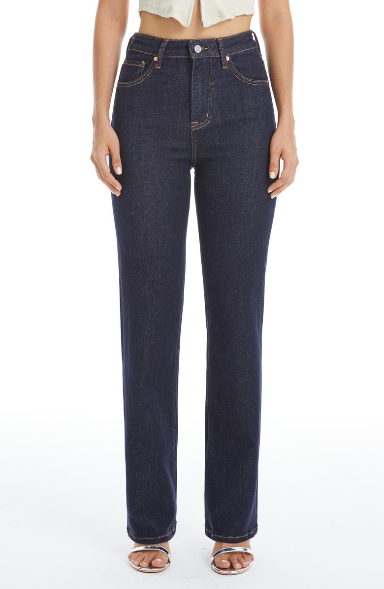 High Waist Straight Leg Jeans
