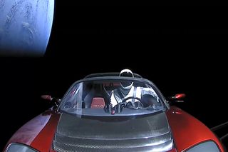 Tesla Roadster in space