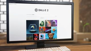 DALL-E 2 artificial intelligence on computer screen