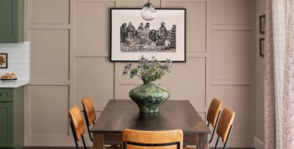 contemporary living room with fir wood panelling