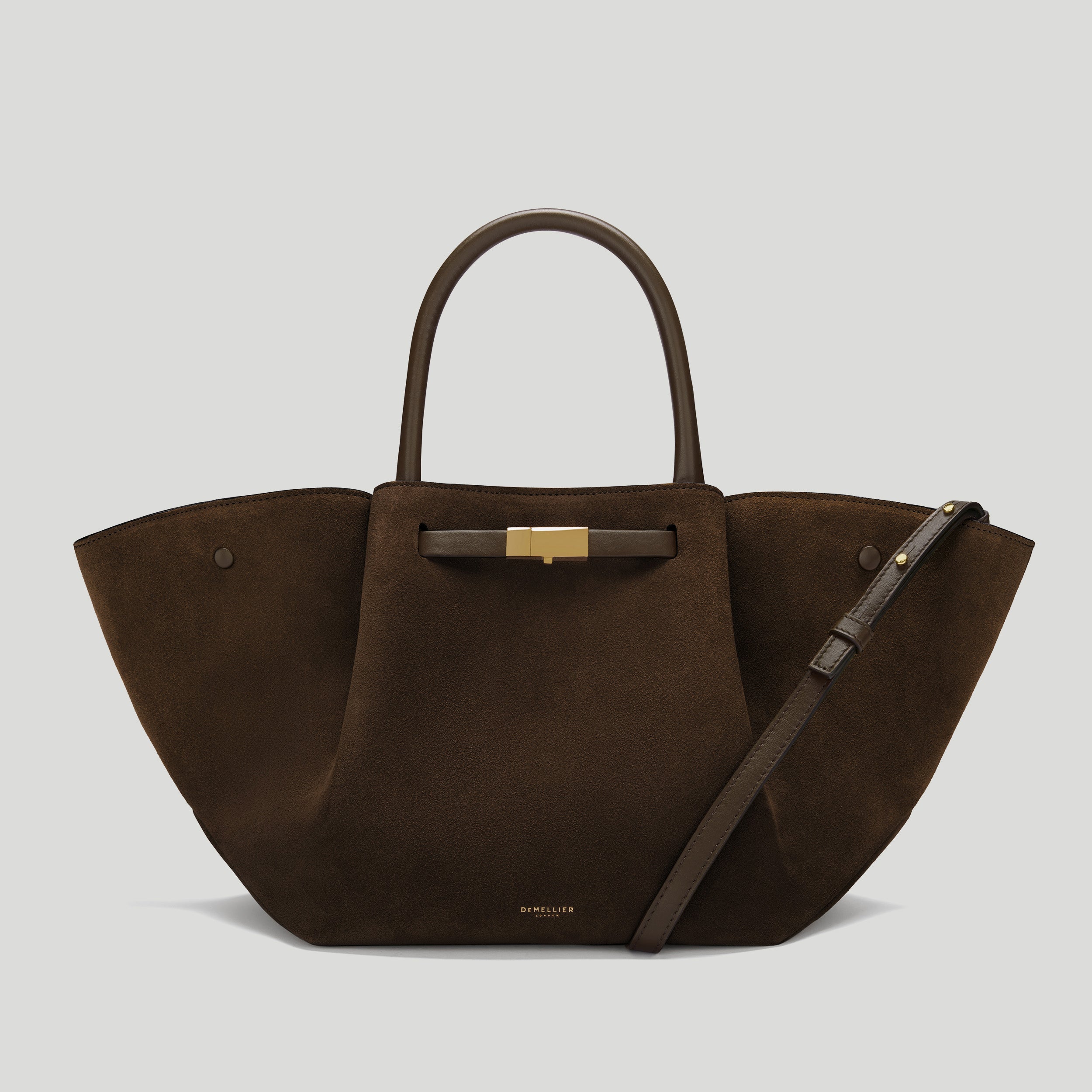 The Midi New York | Mocha Suede &amp;amp; Mocha Smooth | Demellier