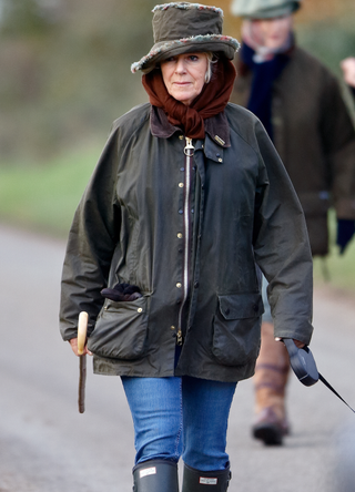 Camilla, Duchess of Cornwall seen out walking near Sandringham House on November 24, 2006 in King's Lynn, England