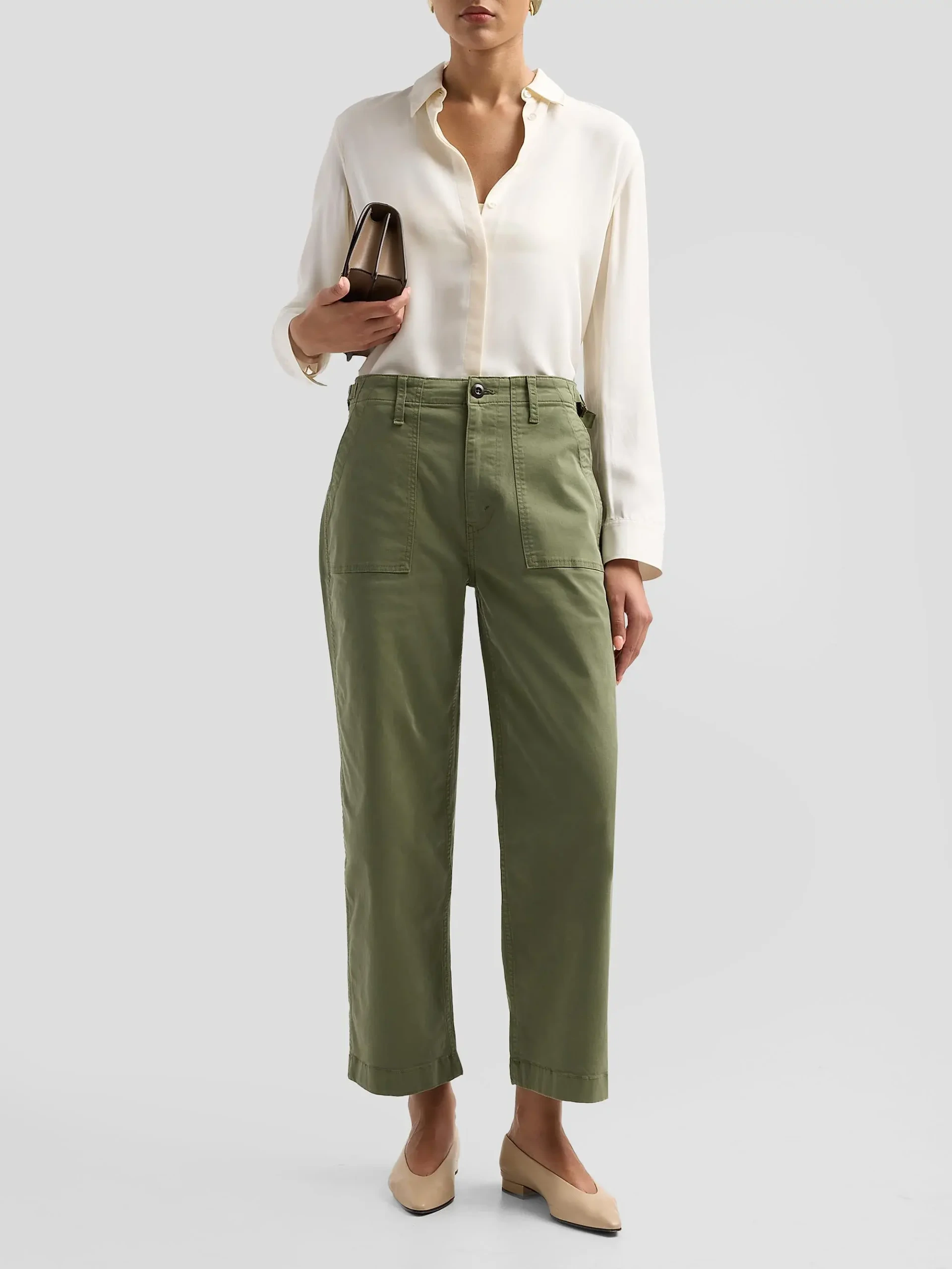 The Trooper Stretch-Cotton Straight-Leg Pants