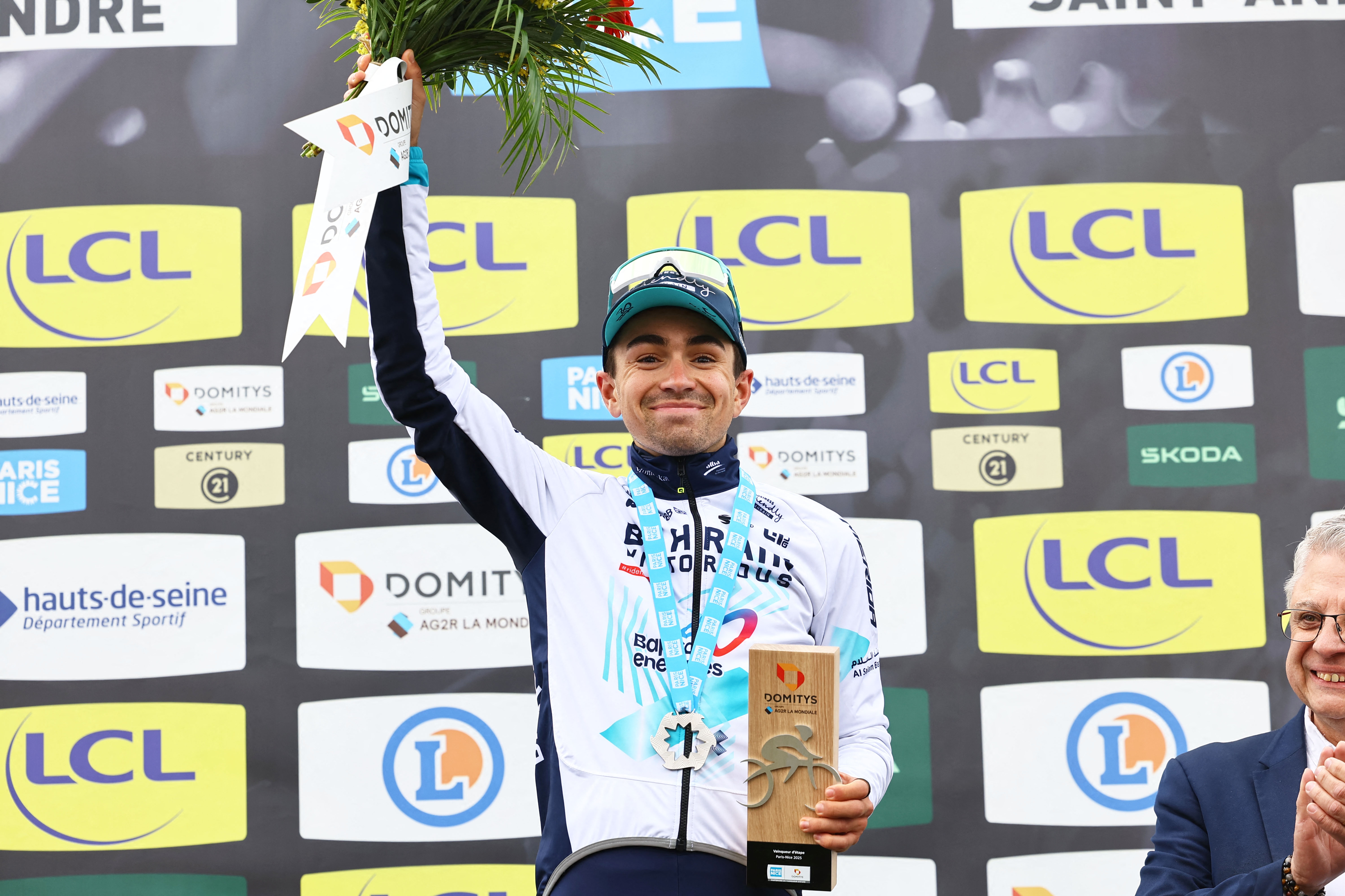 Martinez on the podium as the stage winner