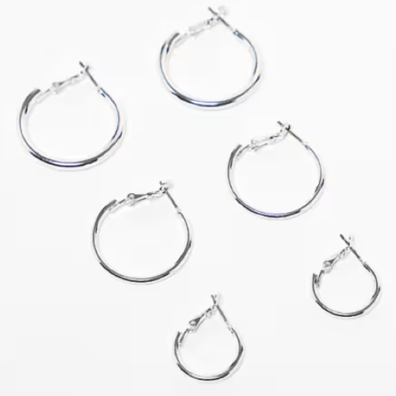 Monki at Amazon silver hoop earrings