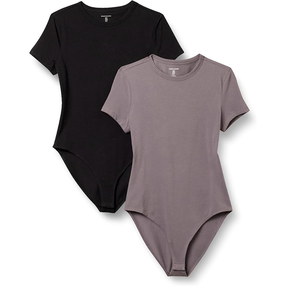 Amazon bodysuits in grey and black