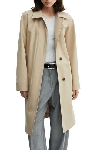 Cotton trench coat with belt