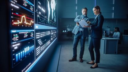 Cybersecurity professionals in discussion