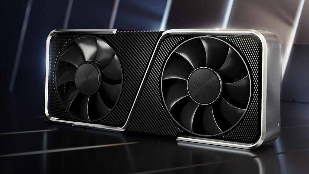 Nvidia GeForce RTX 3060 Ti render on a glossy background