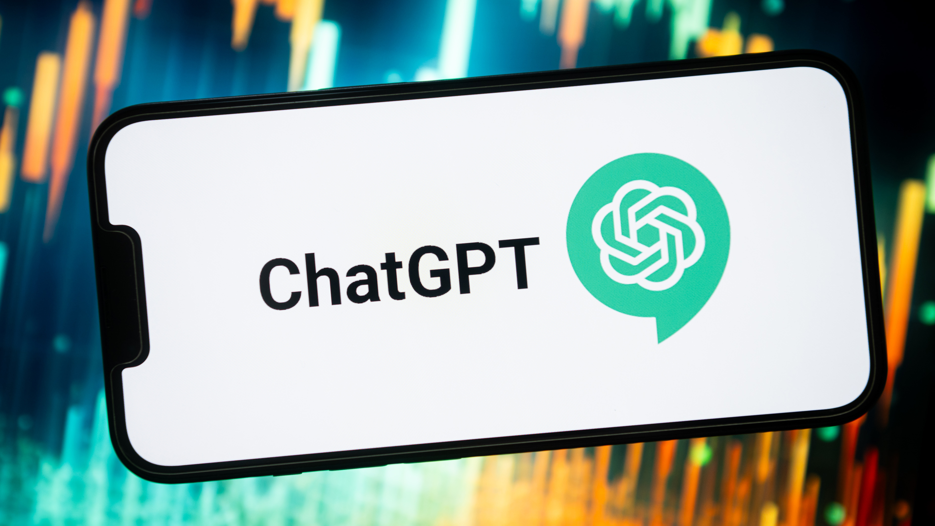 A ChatGPT OpenAI logo seen displayed on a smartphone. 