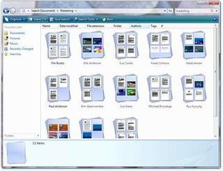 Stacked serach menu (Image courtesy Microsoft)