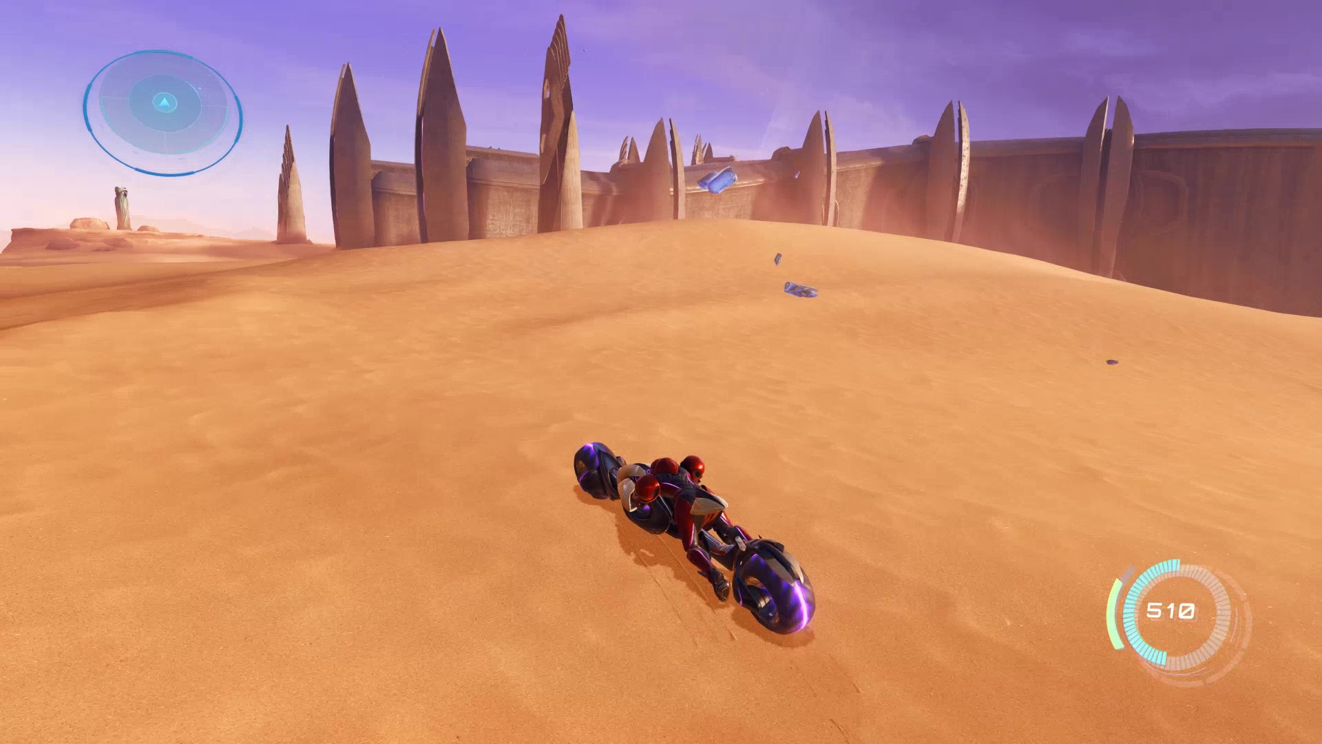 Samus rides the Viola bike in Metroid Prime 4