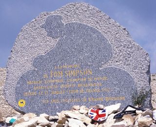 The Tom Simpson memorial on Mont Ventoux. Photo: Yuzuru Sunada