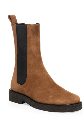 light brown Suede Chelsea Boots