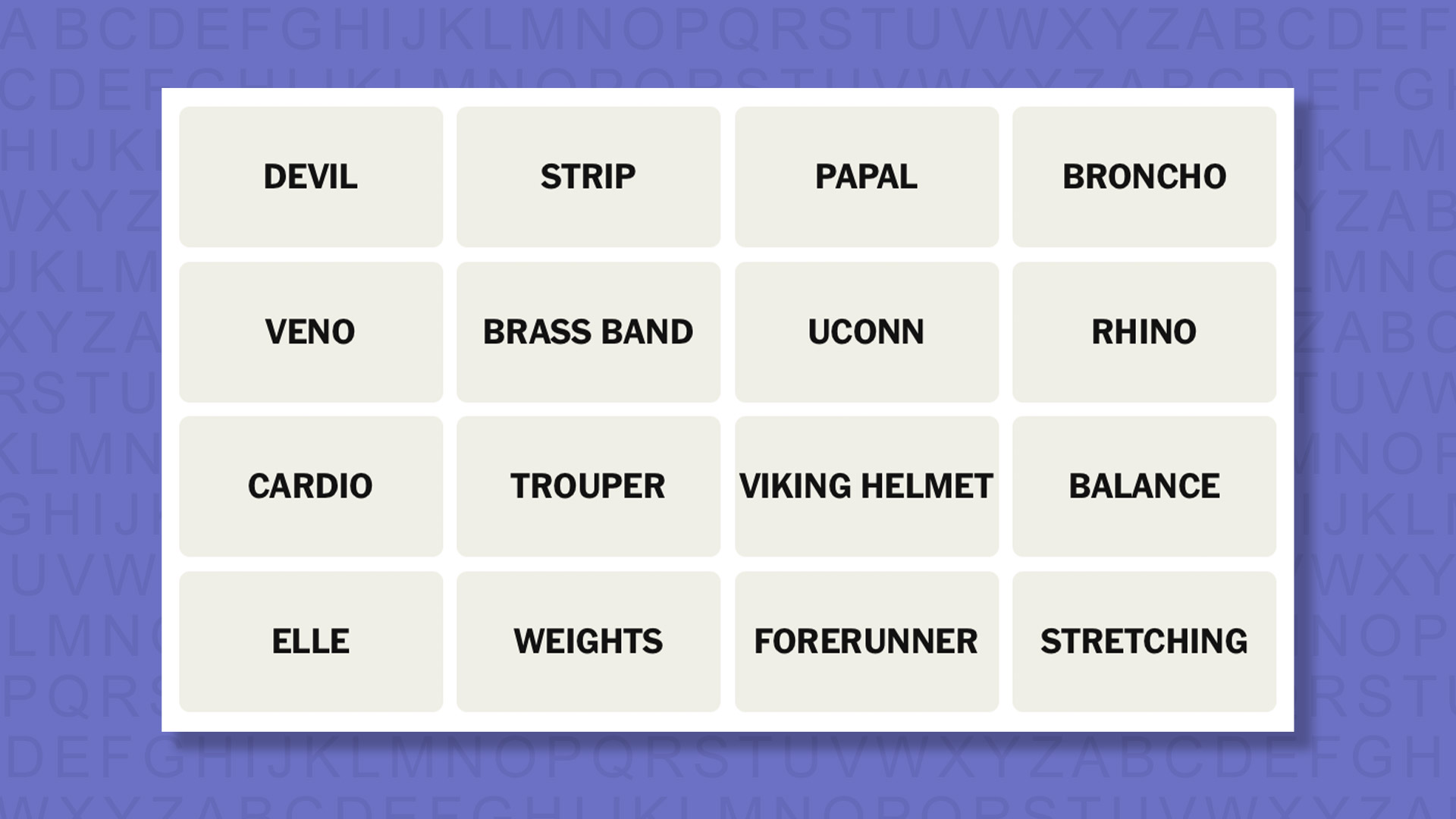 NYT Connections hints for game 1096 on a purple background