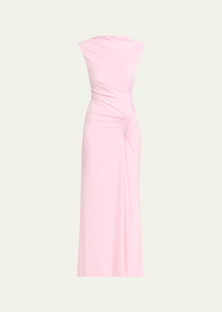 Acacia Draped Jersey Midi Dress