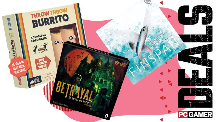 Board games on an abstract PC Gamer deals background