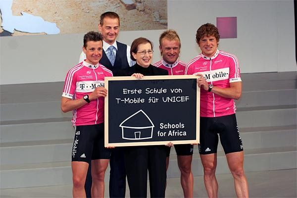T-Mobile today unveiled plans for a charity 'Schools for Africa' initiative.