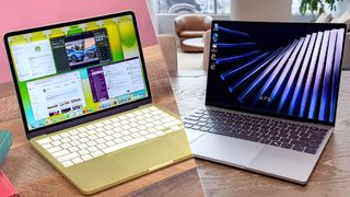 MacBook Neo (left) and Dell XPS 13 2026 (right)