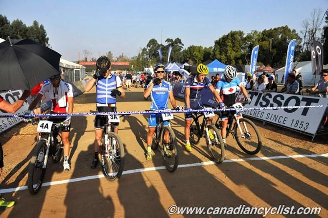First riders for top 5 teams at the start line