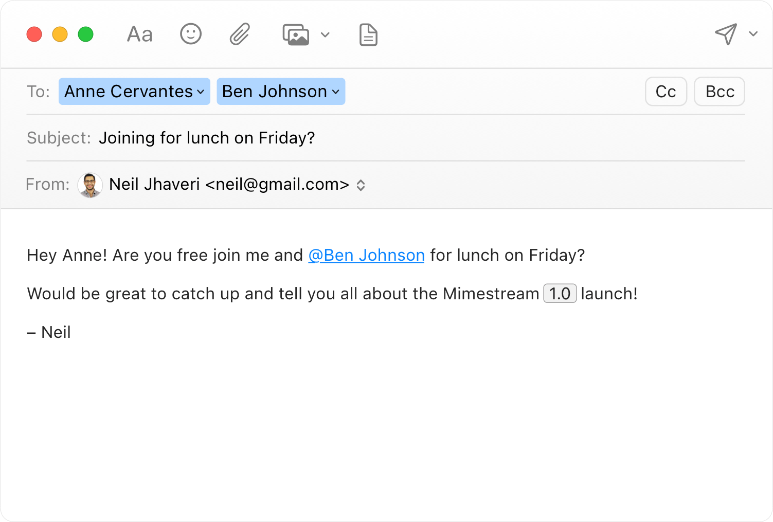 Mimestream screenshots