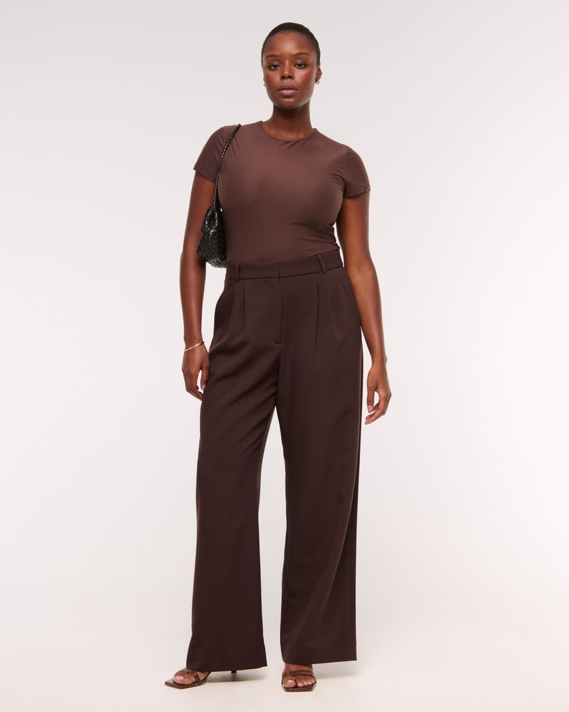 A&f Sloane Tailored Wide Leg Pant