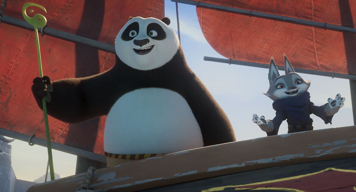 Po and Zhen in Kung Fu Panda 4