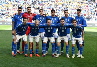 Italy Euro 2024 squad HARRISON, NEW JERSEY - MARCH 24: Players of Italy line up prior to the International Friendly match between Ecuador and Italy at Red Bull Arena on March 24, 2024 in Harrison, New Jersey. (Photo by Claudio Villa/Getty Images)