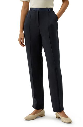 Sophisticated Slim-Fit Adjustable Silk Ankle Pants