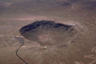 meteor impact, crater