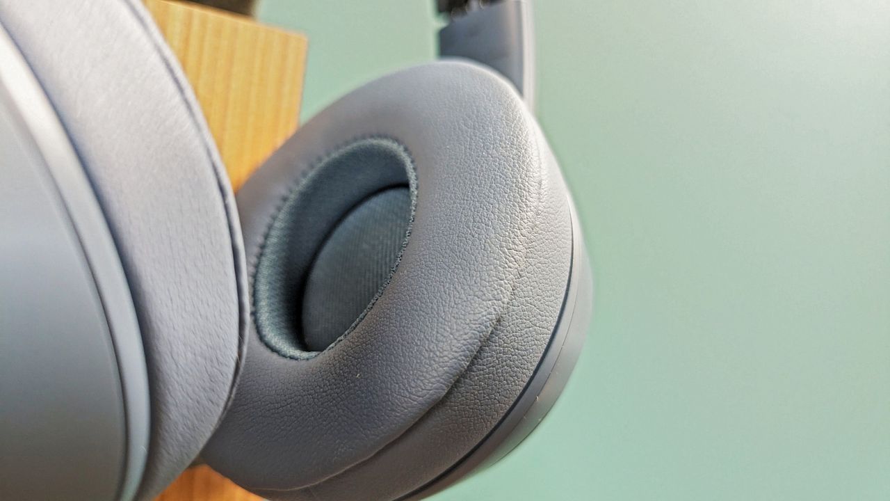 Beats Solo 4 wireless headphones close-up of ear pads