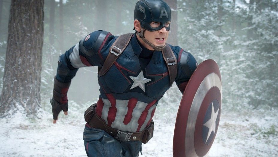 Chris Evans as Captain America.