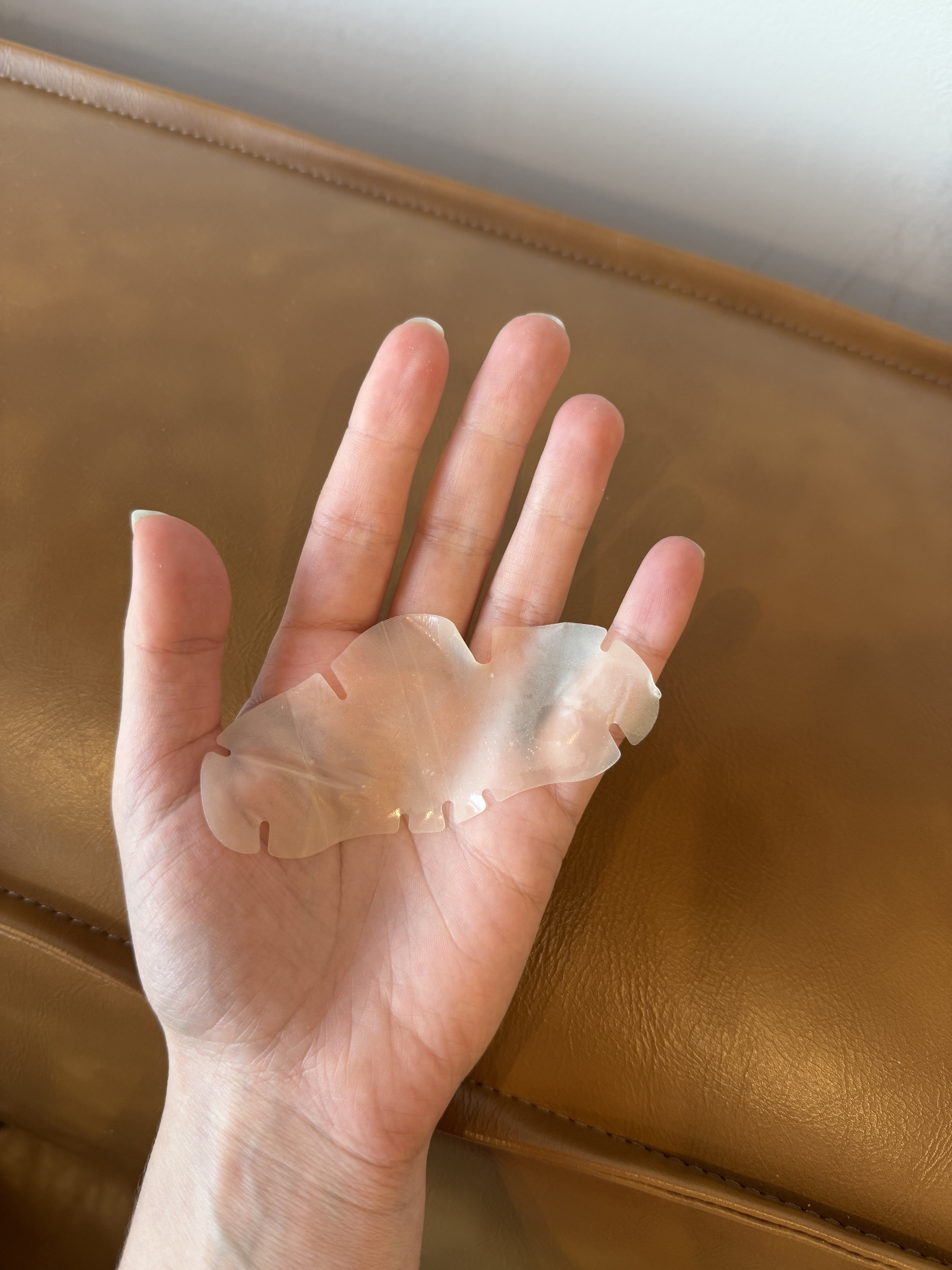 Jamie Schneider testing Peach Slices Nose Pore Patches