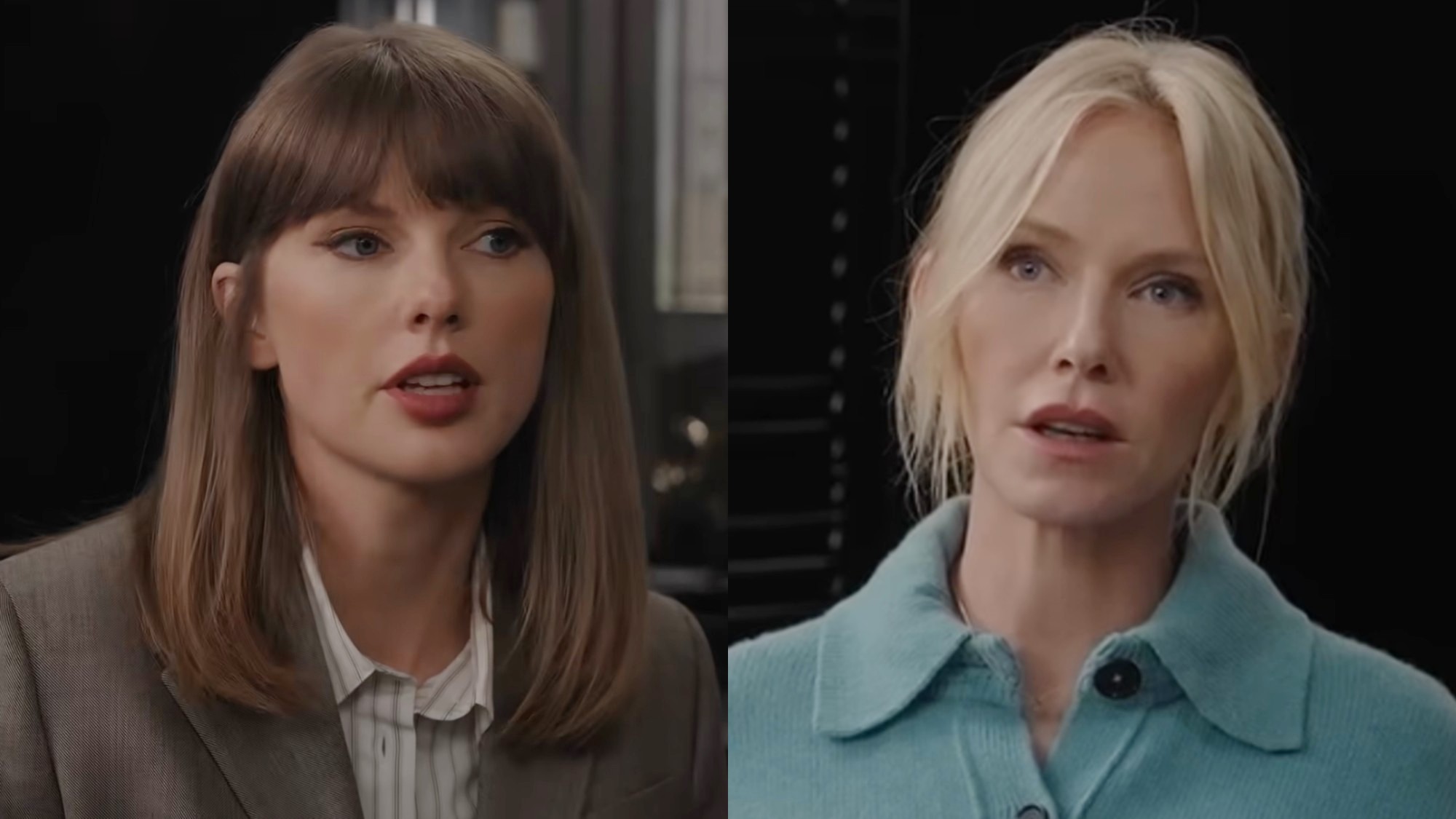 Taylor Swift and Kelli Giddish doing a Law &amp; Order: SVU sketch during the 2026 Emmy Awards.