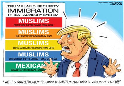 Political Cartoon&nbsp;U.S.&nbsp;&nbsp;Trump Immigration Security