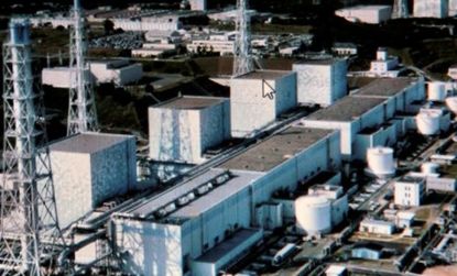 The Fukushima nuclear power plant where 50 workers are trying to prevent a meltdown.