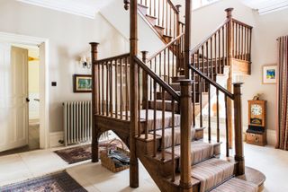 bespoke wooden staircase in rectory house
