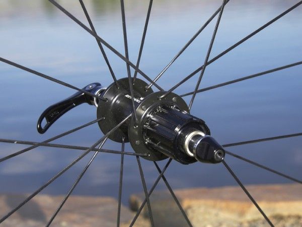 &hellip;while the rear is laced two-cross/radial to handle drive forces