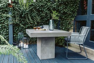 garden table ideas: Barker and Stonehouse grey garden dining table