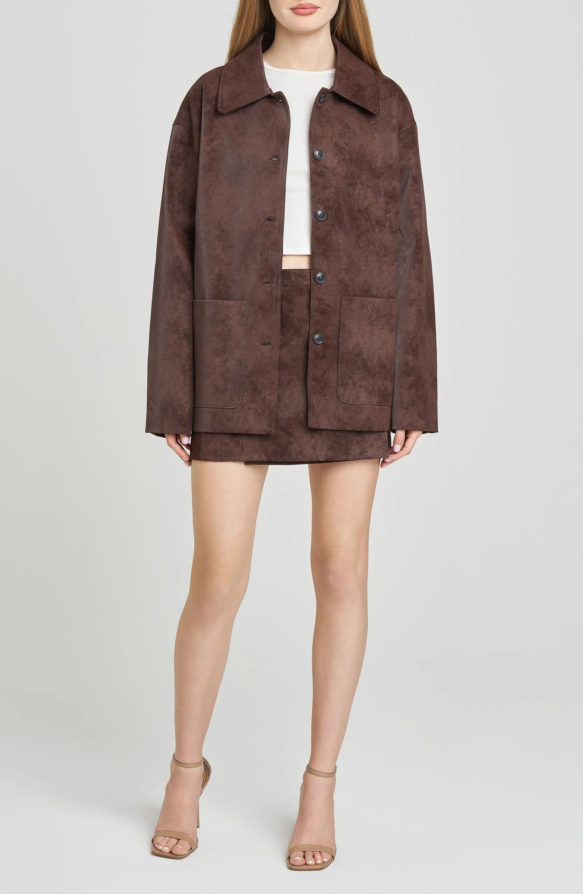 WAYF, Rita Faux Suede Jacket