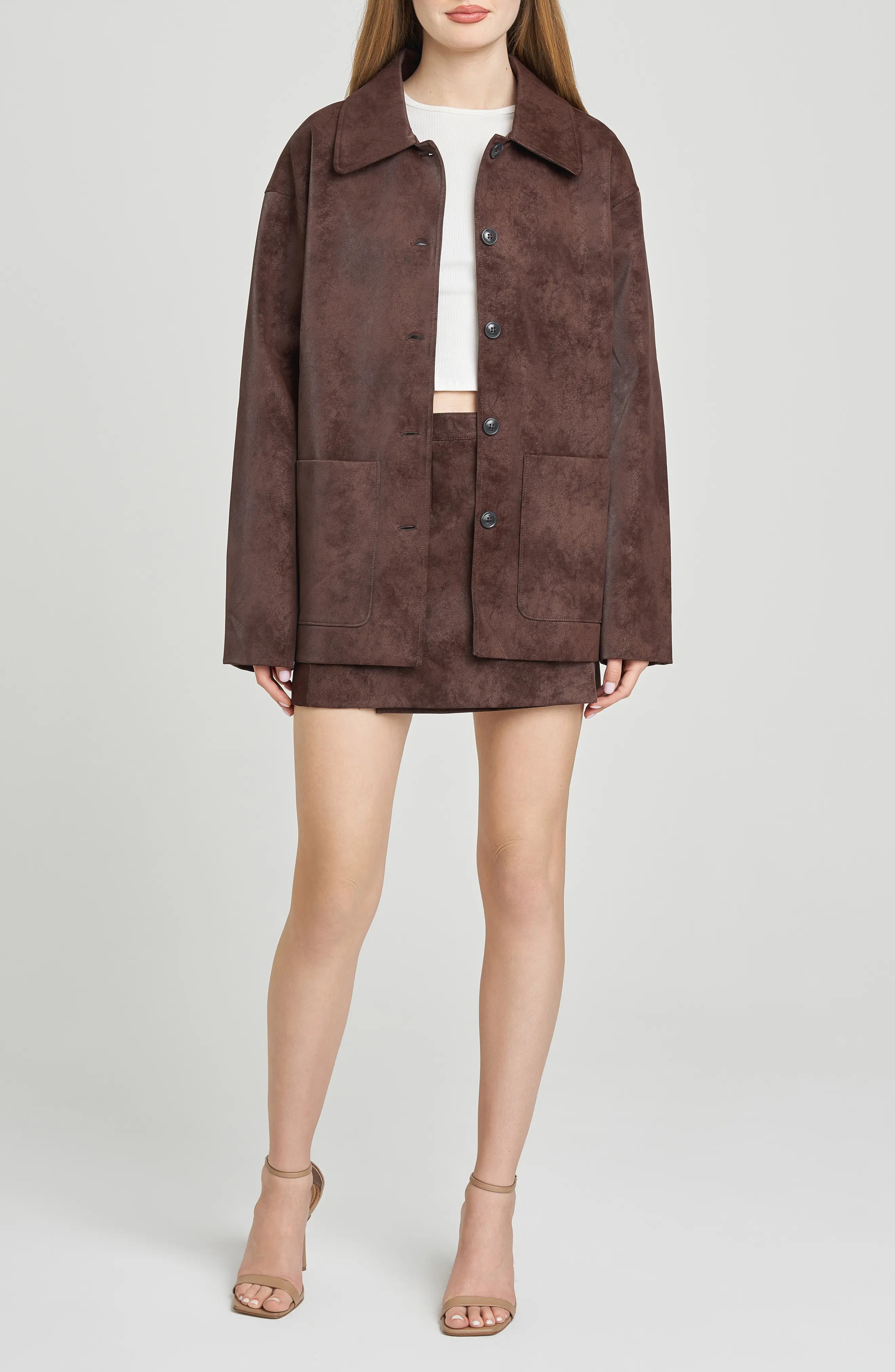 WAYF, Rita Faux Suede Jacket