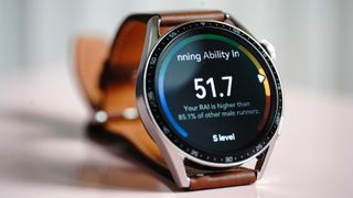 The Huawei Watch GT 3 displaying the Running Ability Index