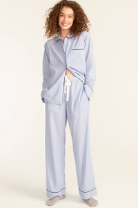 J.Crew End-On-End Cotton Long-Sleeve Pajama Set, $98 $60 at J.Crew
