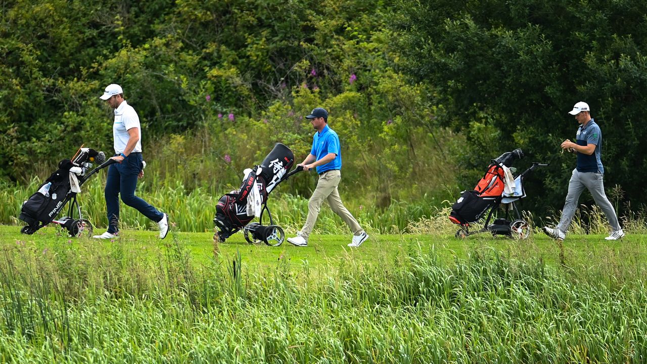 Golfers during the Flogas Irish Scratch Series at The K Club in Straffan, Kildare in 2020