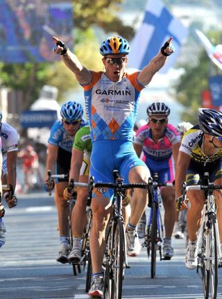 Tyler Farrar (Garmin-Slipstream) finally got his Grand Tour stage win.