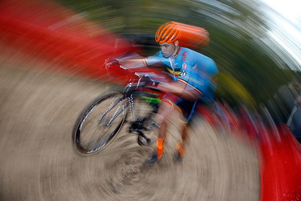 Wout van Aert finished second.