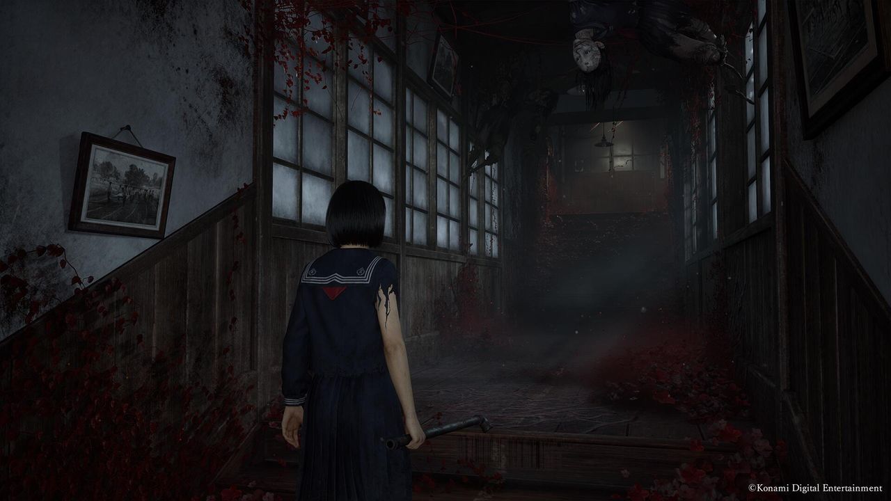 Hinako explores the school in Silent Hill f